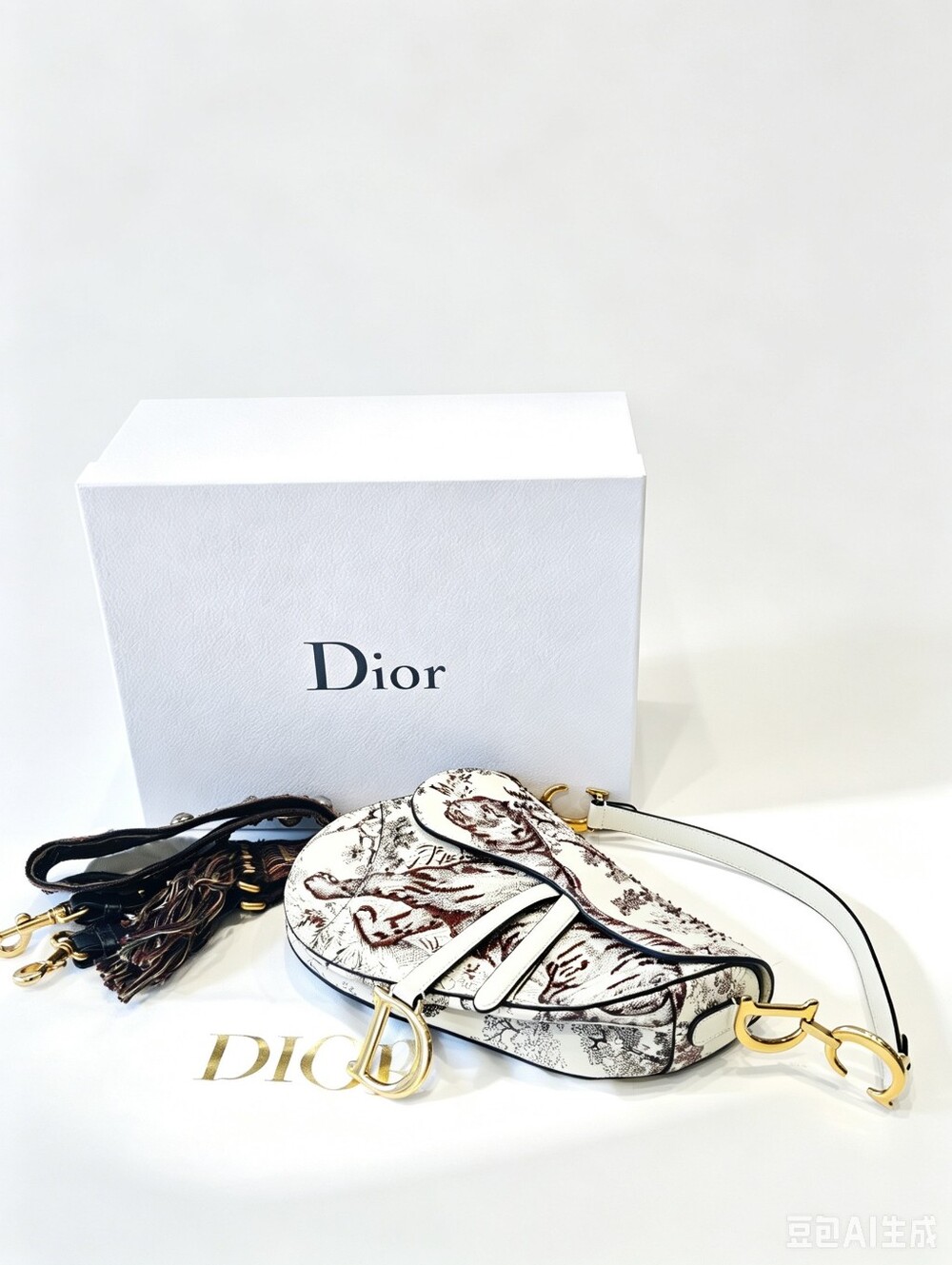 Dior Saddle Bag   Tiger Toile De Jouy Print Saddle Handbag - Picture 14 of 14
